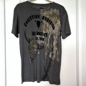Christian Audigier Gray T-shirt